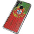 Portuguese Flag Dark Wood Galaxy A21 Clear Case
